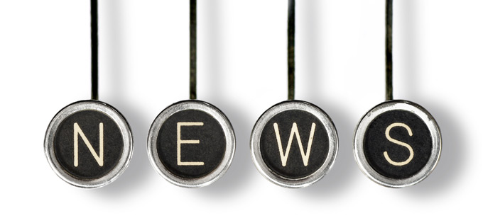 Letters N E W S hanging. News concept.